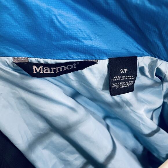 EUC Marmot Calen Jacket Womens Small Blue Puffer Quilted Primaloft Nylon Ripstop - Picture 11 of 11